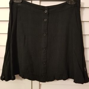 💖 3/$20 RVCA black cotton skater skirt